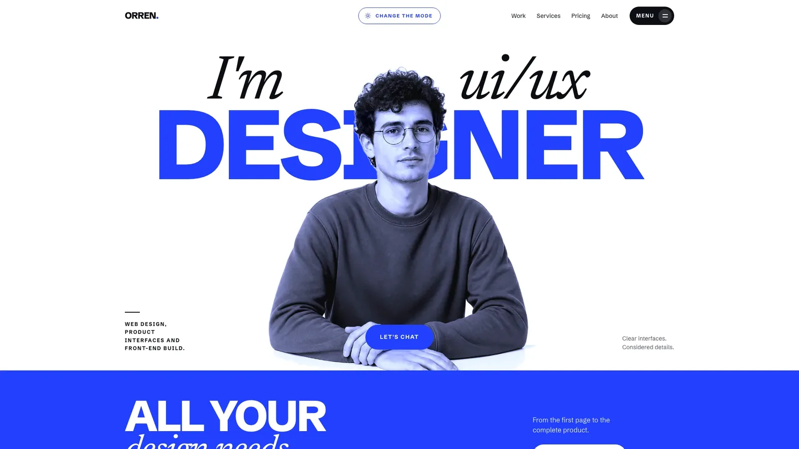Cobalt Serif Freelancer Site result preview