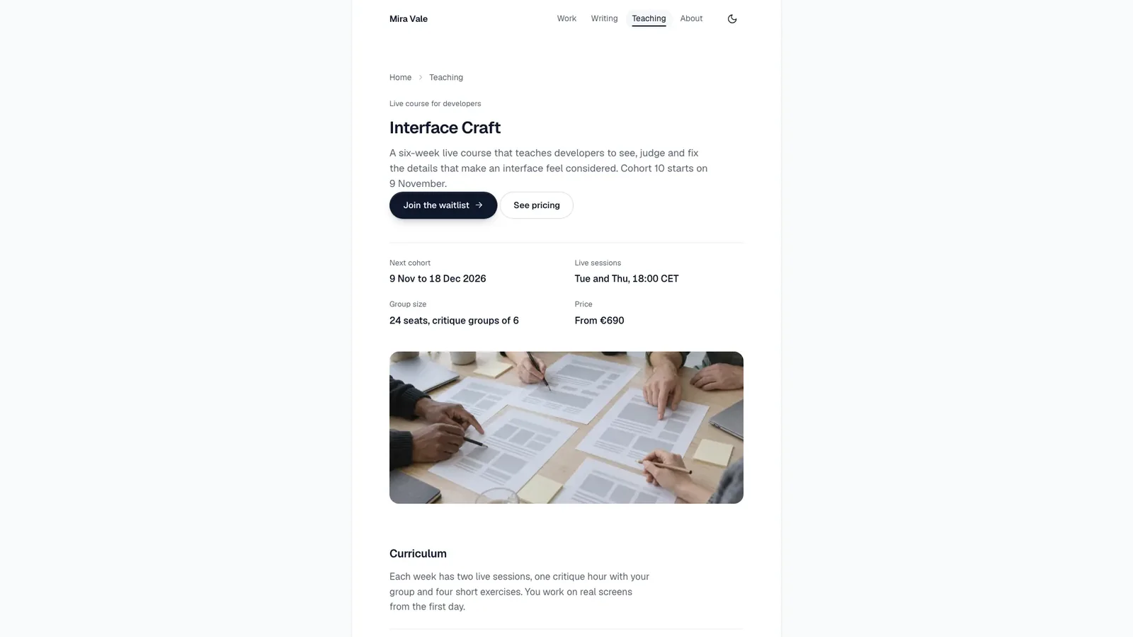 Editorial Dev Portfolio result preview 3