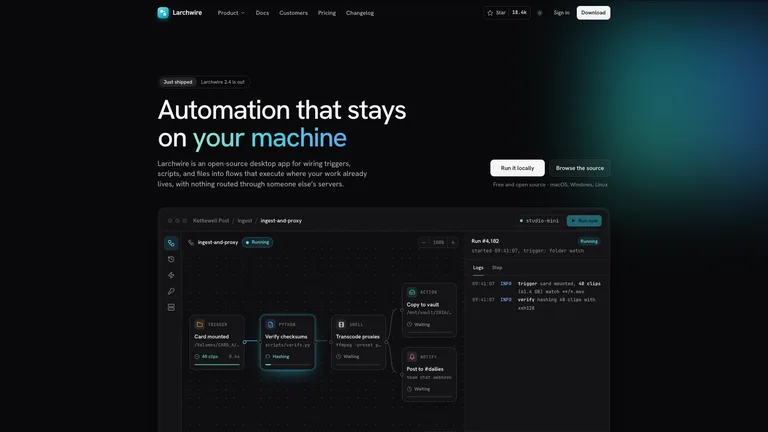 Fluxon Automation Landing result preview