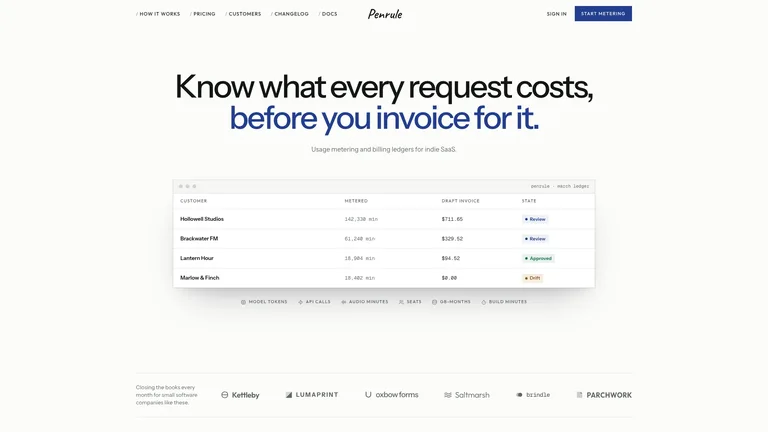 Indigo Ledger Landing result preview