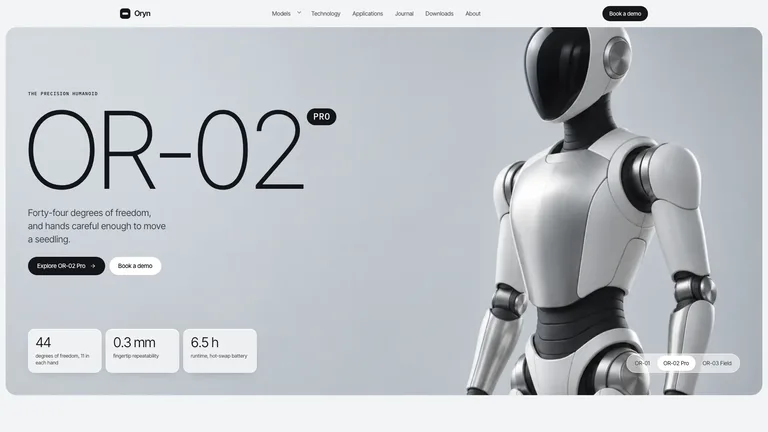 Silver Robot Product Site result preview