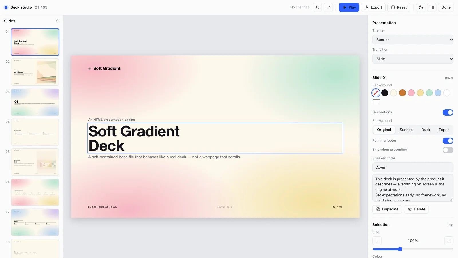 Soft Gradient Deck result preview 2