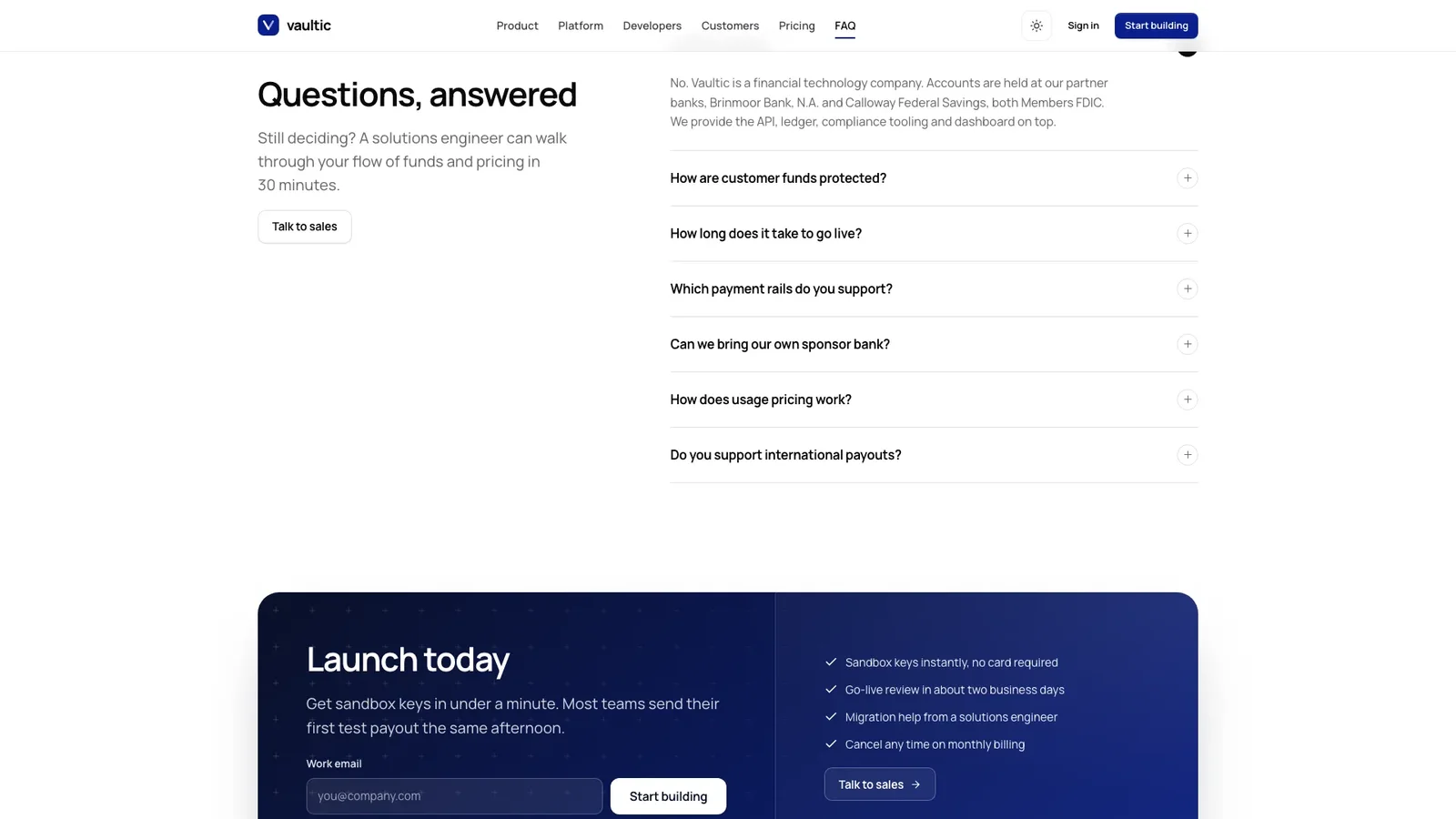 Vaultic Fintech Landing result preview 3